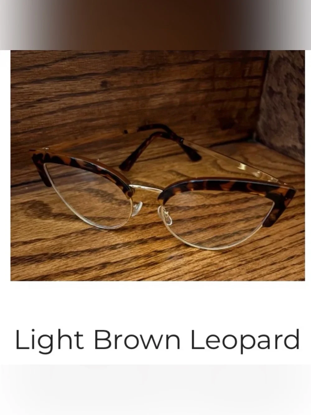 Tortoiseshell Cat Eye Glasses - Light Brown Leopard